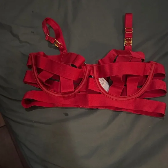 Victoria's Secret Fiery Red Strappy Bra - Picture 1 of 3